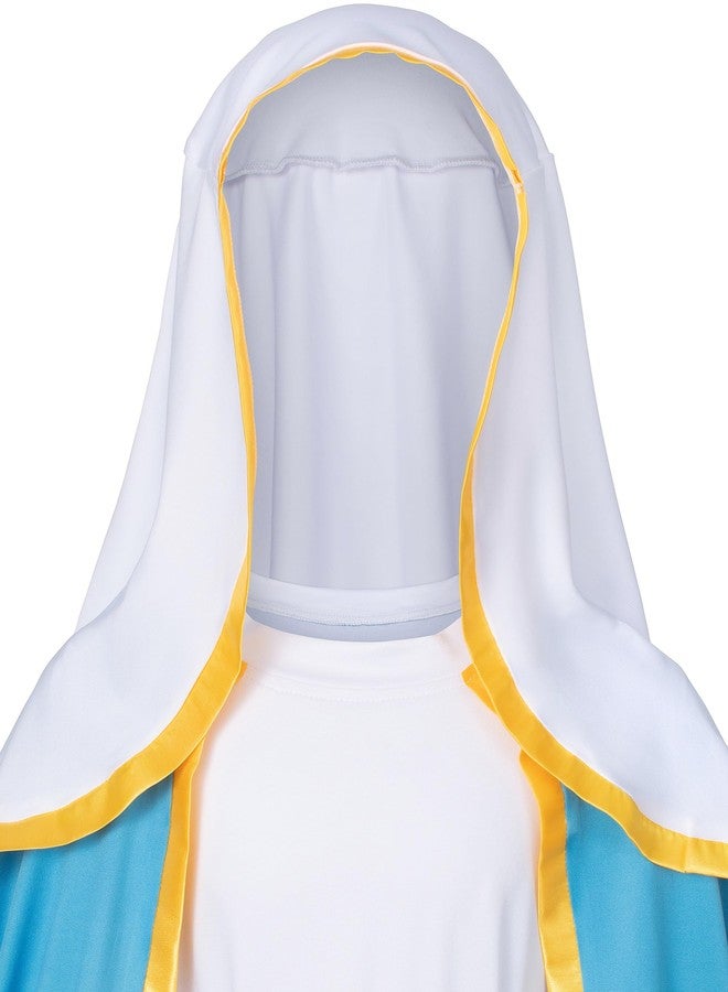 Irtysh Classic Girl Biblical Religious Virgin Mary Costume Fancy Dress Costume Headwrap Hat Waist Rope Set(150) - Image 5